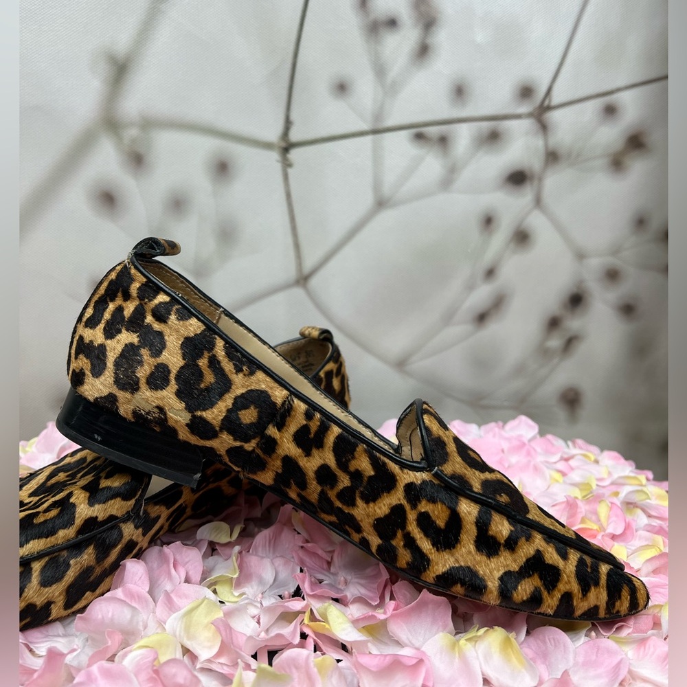 Franco Sarto Leopard Print Pointed Toe flats Loafers - Picture 3 of 12